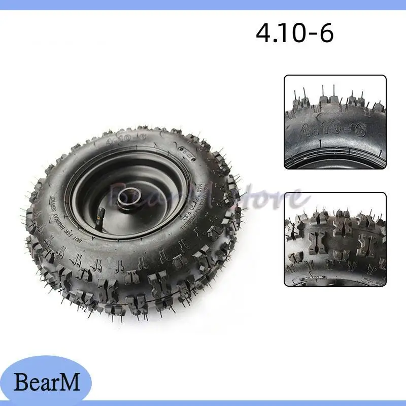 Front 4.10-6 inch hub tires Snow plow tires For 47cc 49cc Small ATV Go Kart Mini Quad Bike Snowmobile Parts