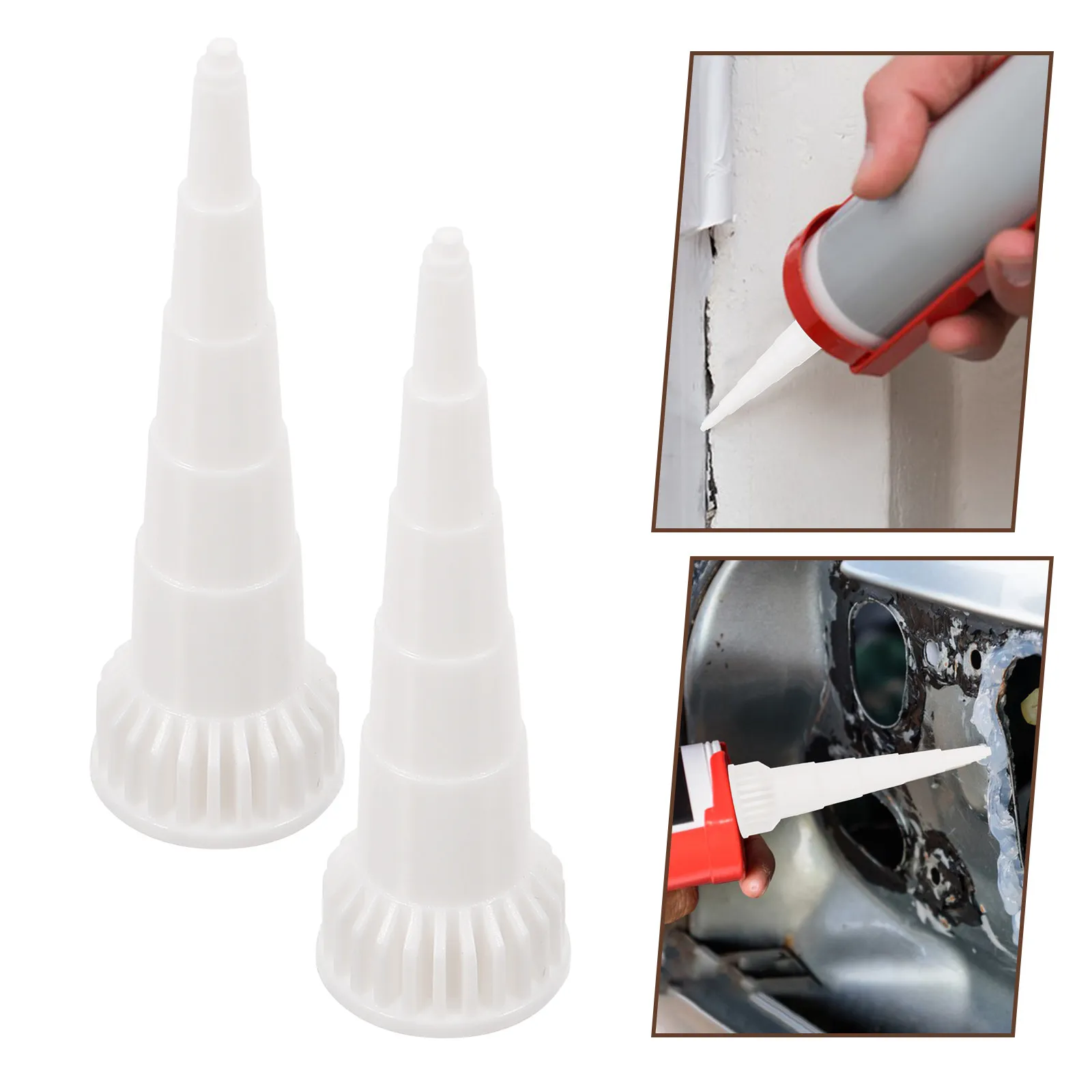4Pcs Long-Lasting Caulking Nozzles Set Reduce Waste Improve Glue Control Sealant Preservation Caulking Tube Sealing Caps