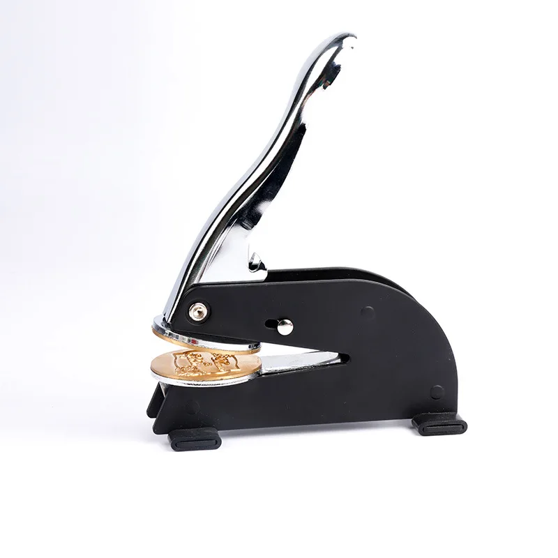 

Portable Stainless Steel Stamp Name Seal Machine Hand Pliers for Embossed Map Pattern Decoration Desktop Use
