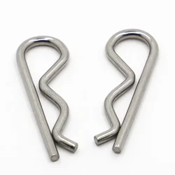 M1 M1.2 M1.6 M1.8 M2 M2.5 M3 M3.5 M4 M5 Stainless Steel R Shaped Spring Cotter Clip Pin Fastener Hardware for Repairing Cars