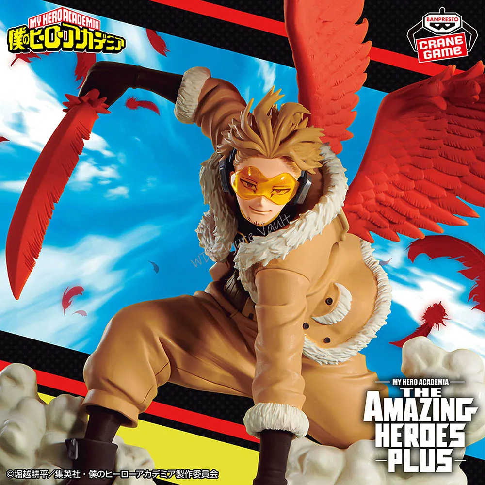 

11cm Bandai My Hero Academia: The Amazing Heroes Plus Hawks Figure Anime Model Genuine Boxed Toy