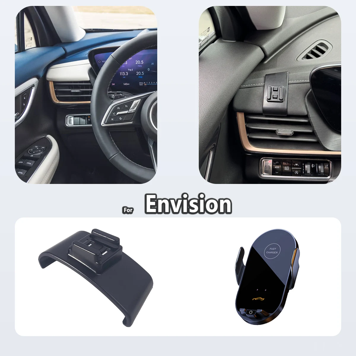 

Special Phone Holder For Buick Envision 2024 2025 Magnetic Car Phone Mount Smart Sensing Invisible Base Accessories