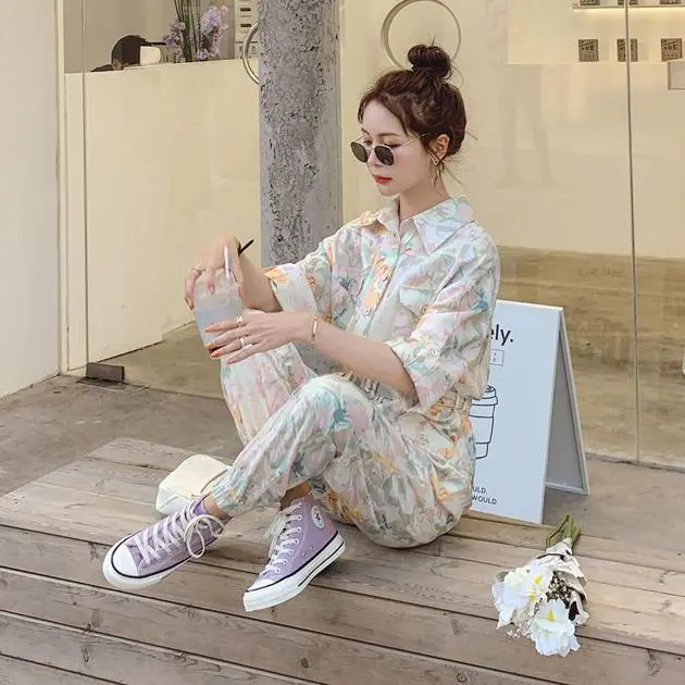 Celana Kodok Wanita 2025 Celana Kargo Baru Fashion Cetak Musim Semi Musim Gugur Musim Panas