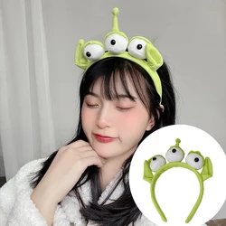 Cute cartoon doll three-eyed monster funny alien headband travel birthday party selling cute soft girl headband hair accessories