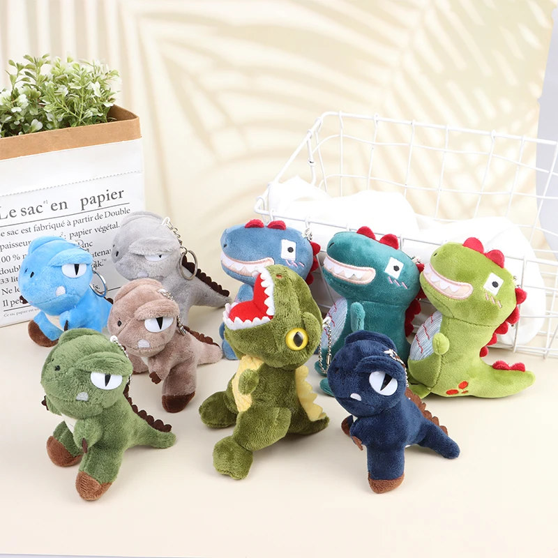 13Cm Kawaii Mini Leuke Bunny Dinosaur Bear Pig Zacht Pluche Sleutelhanger Speelgoed Zachte Katoenen Sleutelhanger Speelgoed Voor Meisjes en Kids Bag Decor 1X