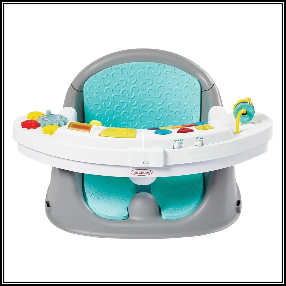 

Interactive 3-in-1 Discovery Seat & Booster with Lights, Music & Snack Tray, 20 Sounds & Songs, Lightweight Baby Essentials