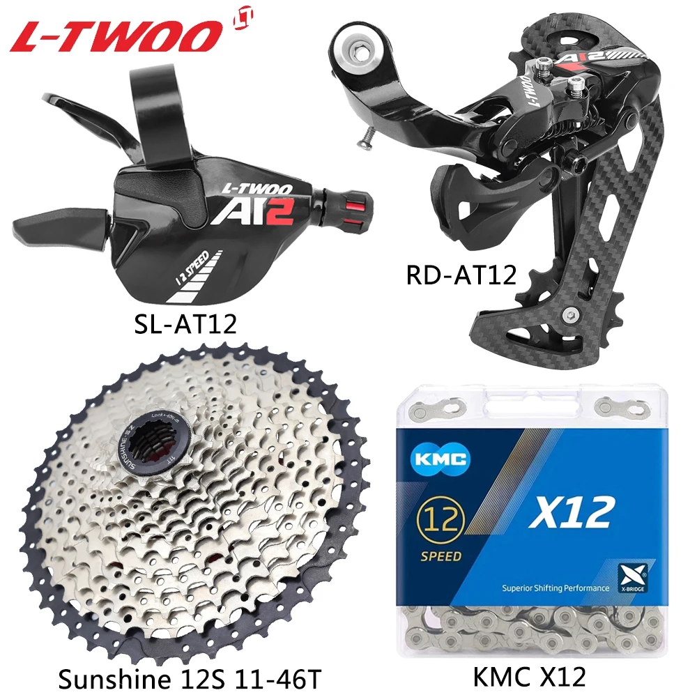 LTWOO AT12 1x12 Speed Derailleur Kits Trigger Right Shifter Carbon Fibre Rear Derailleur TTPRO T12/KMC X12 Chain Bicycle Parts