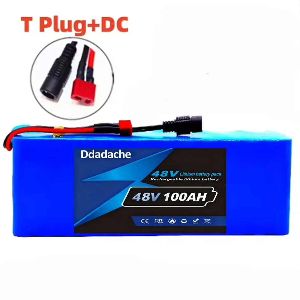 ✅ Nieuwe 13S3P 48v 100Ah Lithium Ion Batterij 48v 100000mah 1000w voor 54.6v Elektrische Krachtige Batterij met BMSElektrische Fietsen