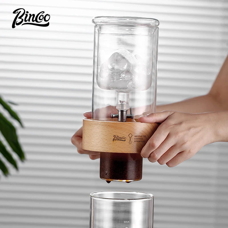 Bincoo Ice Drip Coffee Pot Utensils Glass Household Drip-Type Hand-Brewed Sharing Pot Portable Cold Brew Pot