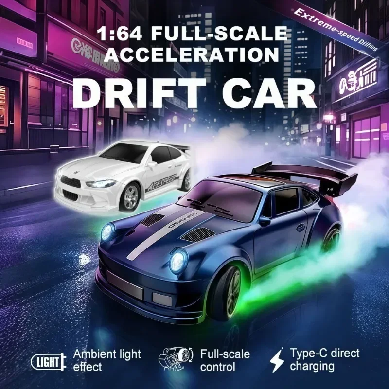 

1/64 RC Car Desktop Remote Control Car Toy Stunt Remote Control Drift Car Rc Mini Racing 2.4g Simulation Toy Model Boy Gift