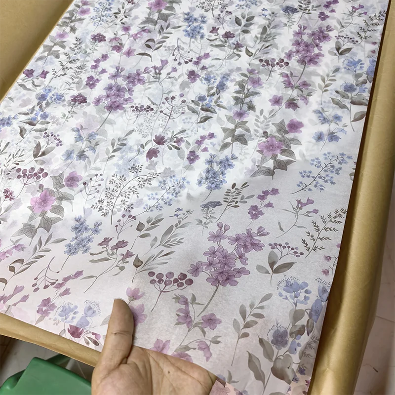 50x70cm Plant Printing Gift Tissue Paper Lining Packaging Paper Packaging for Business Order 50 Sheets/lot view 6