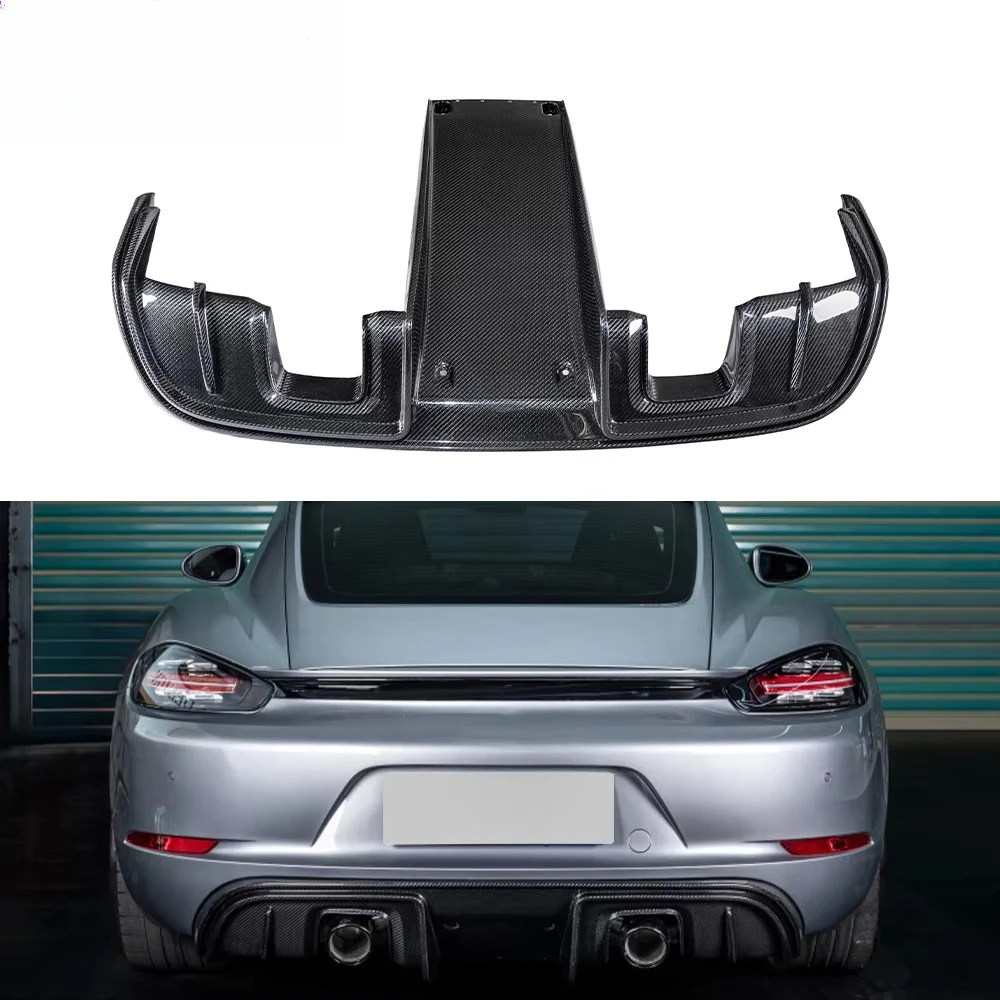 Suitable forPorsche Model Year 2016-2023 982 GT4 OE Dry Carbon Fiber Rear Lip