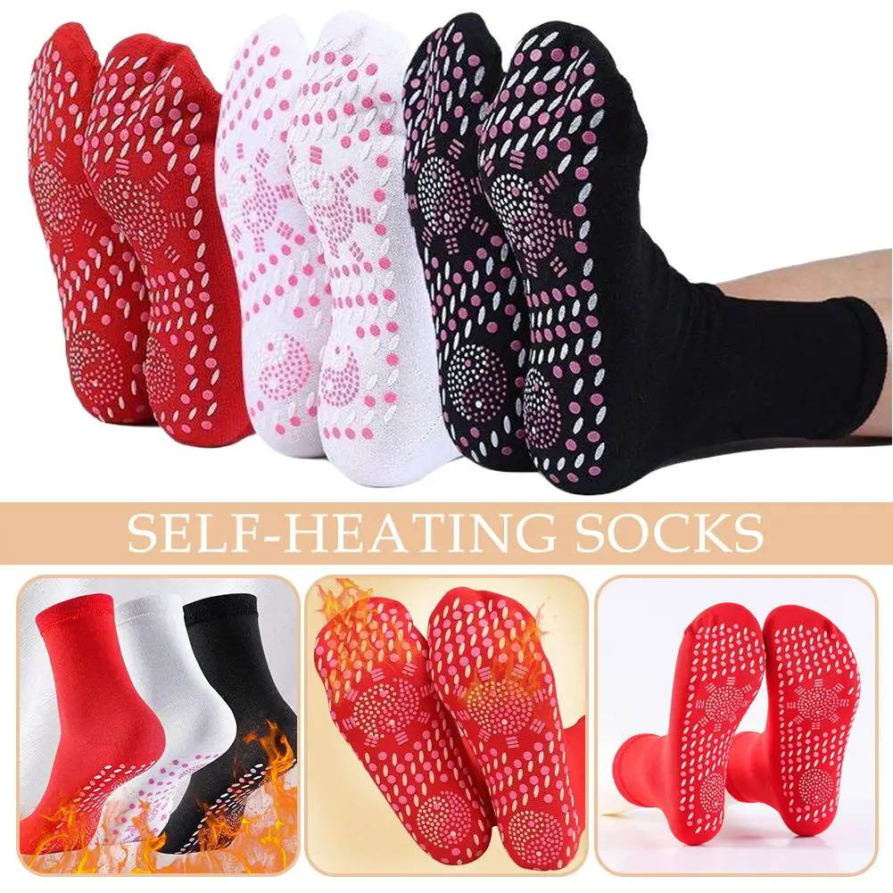 Tourmaline Slimming Health Sock Winter Elastic Thermal Self-Heating Sock Health Care Socks Short Sock Magnetic Therapy