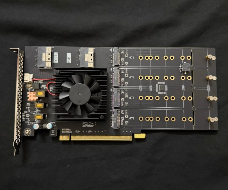 

PLX4.0 Twelve Disc M.2 /U2 Full/half High PCIE Expansion Card, Silent, No Splitting and No Driving