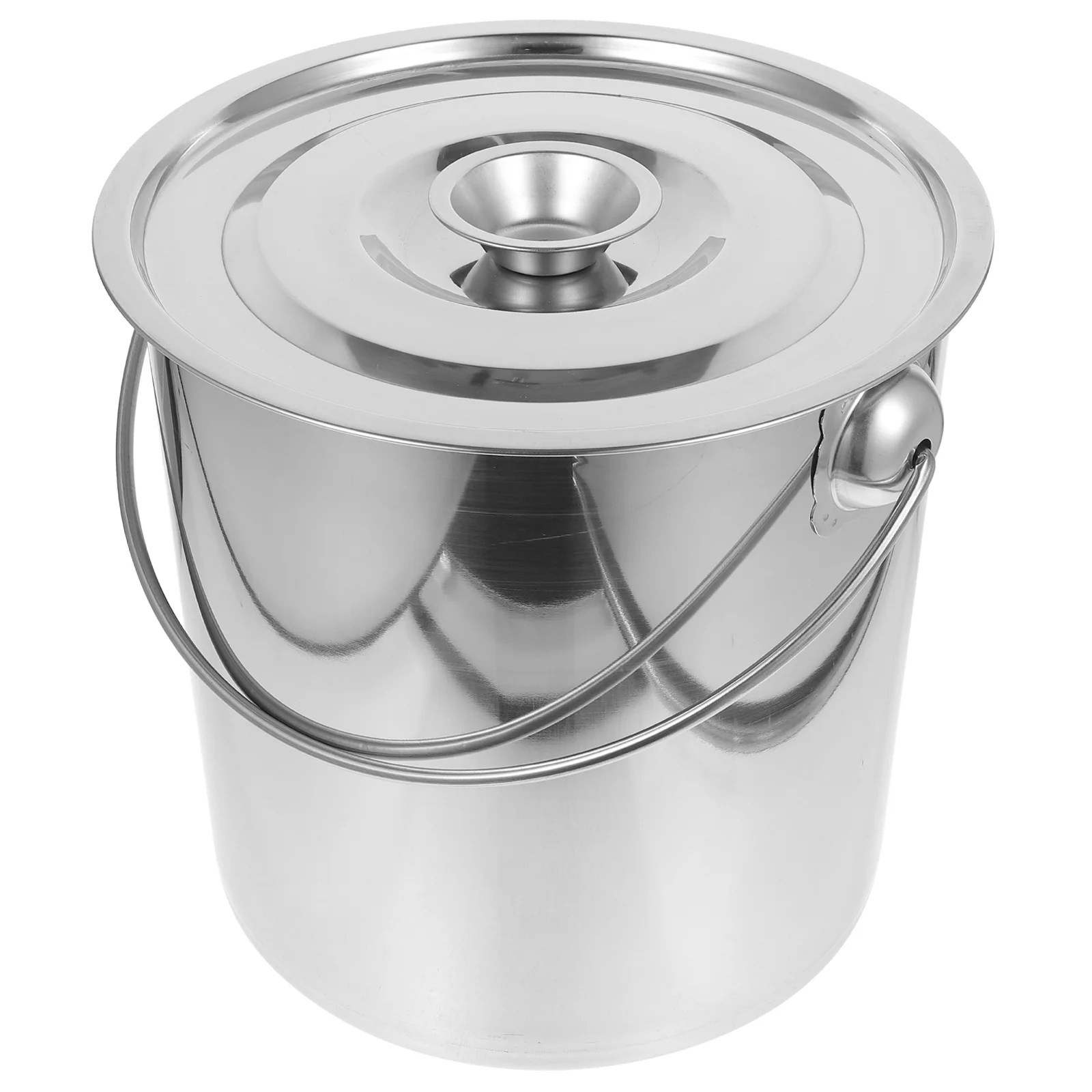 Stainless Steel Fireplace Ash Bucket Metal Incinerator Large Capacity Dustproof Lid Easy Transport Hot Ash Storage For Wood