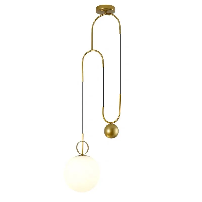 Lampada a sospensione per camera da letto comodino soggiorno bagno lampada a sospensione sfera di vetro Droplight sospensione illuminazione decorazione della casa