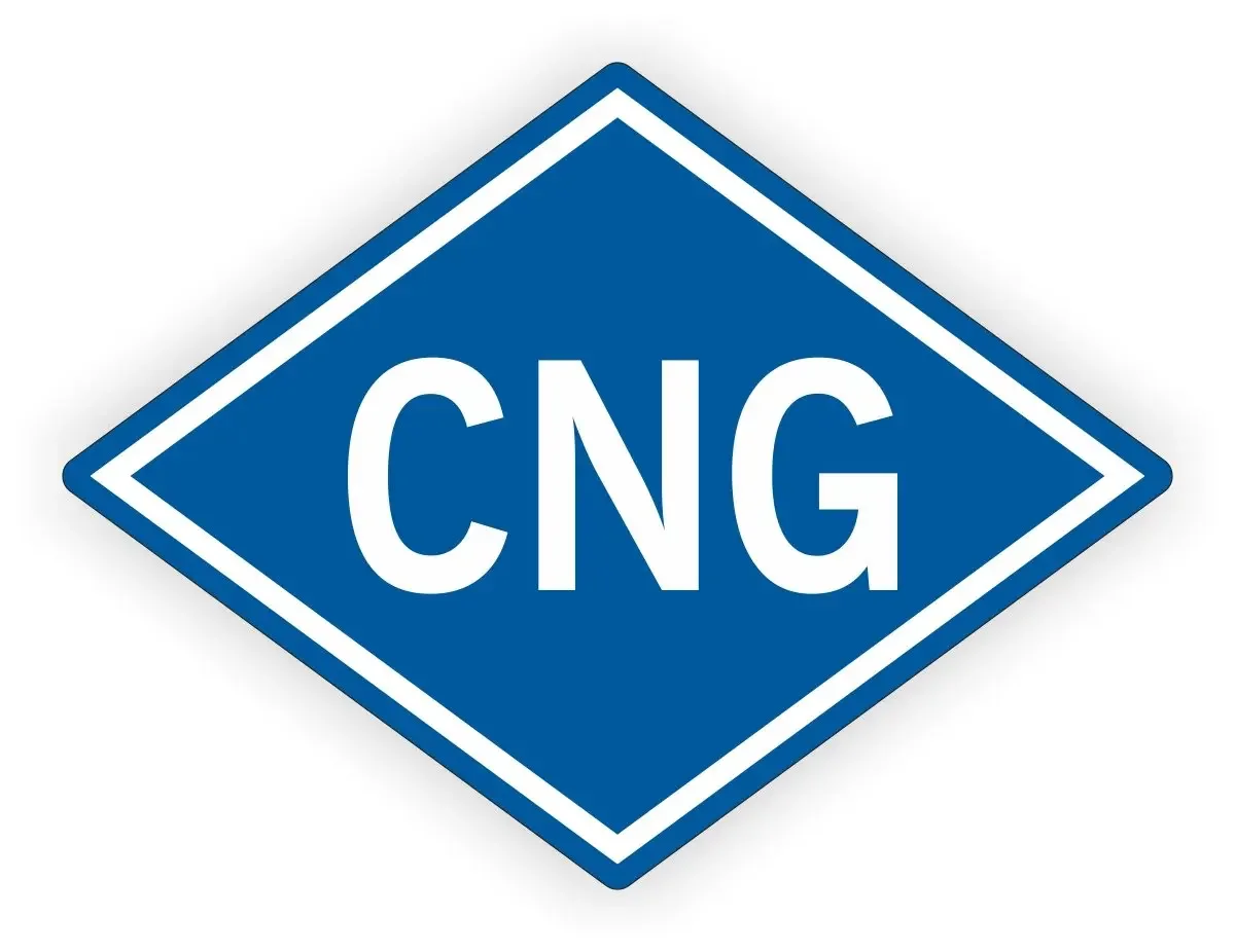 For 5-inch CNG Vinyl Sticker Compressed Natural Gas Decal Container Label  Markers