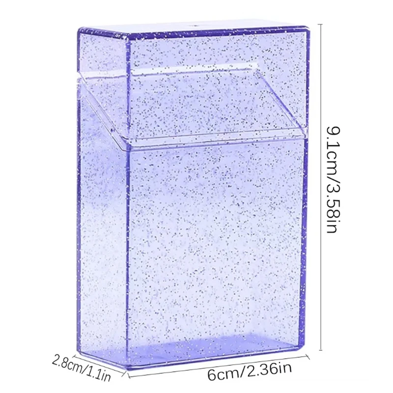 Photo Card Storage Box Holder Ins Transparent Blingbling Box Case Container Idol Kpop Albumes Photo Storage Box Cigarette Case