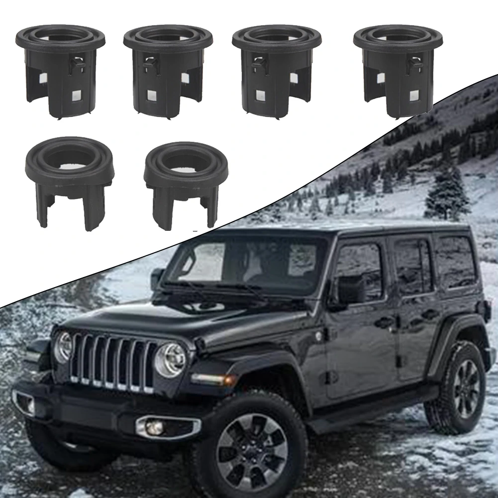 

Practical Brand New High Quality New Bracket Parts 6 Pcs ABS Plastic Accessories Black Front Bumper Replacement