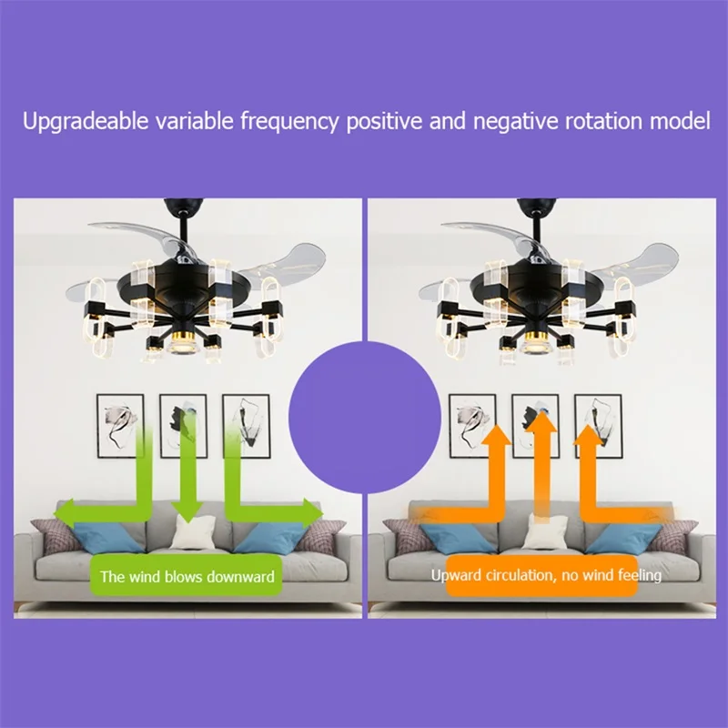 DEBBY Modern Ceiling Fan With Light And Control LED Fixtures 220V 110V Decorative For Home Living Room Bedroom Restaurant