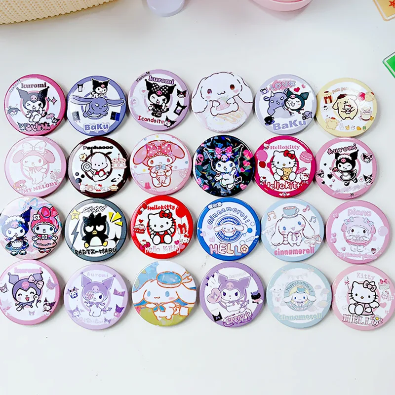 

Cute Cartoon Tin Badge and Chest Badge Cinnamoroll Kuromi Melody Pochacco HelloKittys Brooch Backpack Pendant Gift Anime