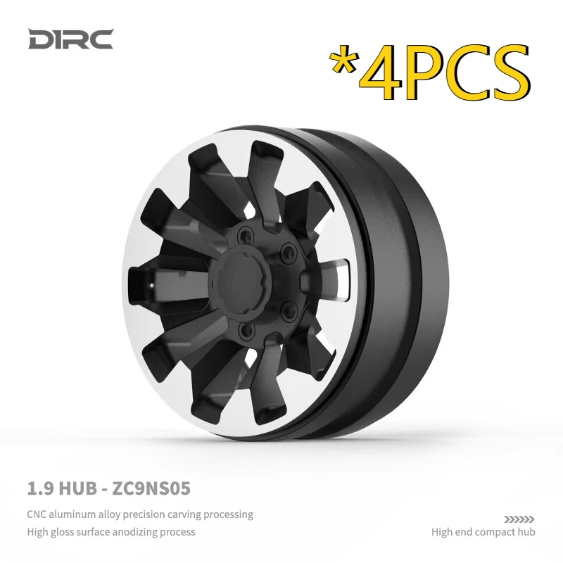 

4 шт. D1RC 1,9-дюймовые металлические имитационные колеса для 1/10 гусеничного автомобиля с дистанционным управлением Ice and Fire, ограниченная серия TRX4 SCX10