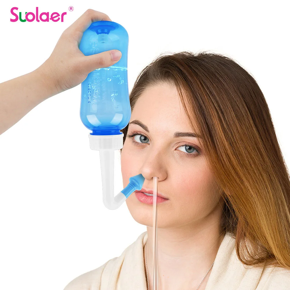 500ml Nose Irrigator Nasal Cleaner Adults Children Medical Allergic Rhinitis Sinusitis Medical Nose Washer Neti Pot Health Care