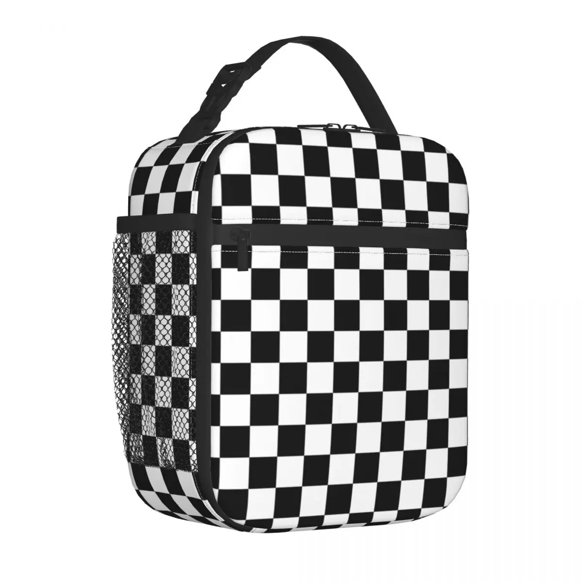 Ska Checkerboard Insulated Lunch Bag for Women Resuable Reggae Music Thermal Cooler Lunch Tote Office Picnic Travel