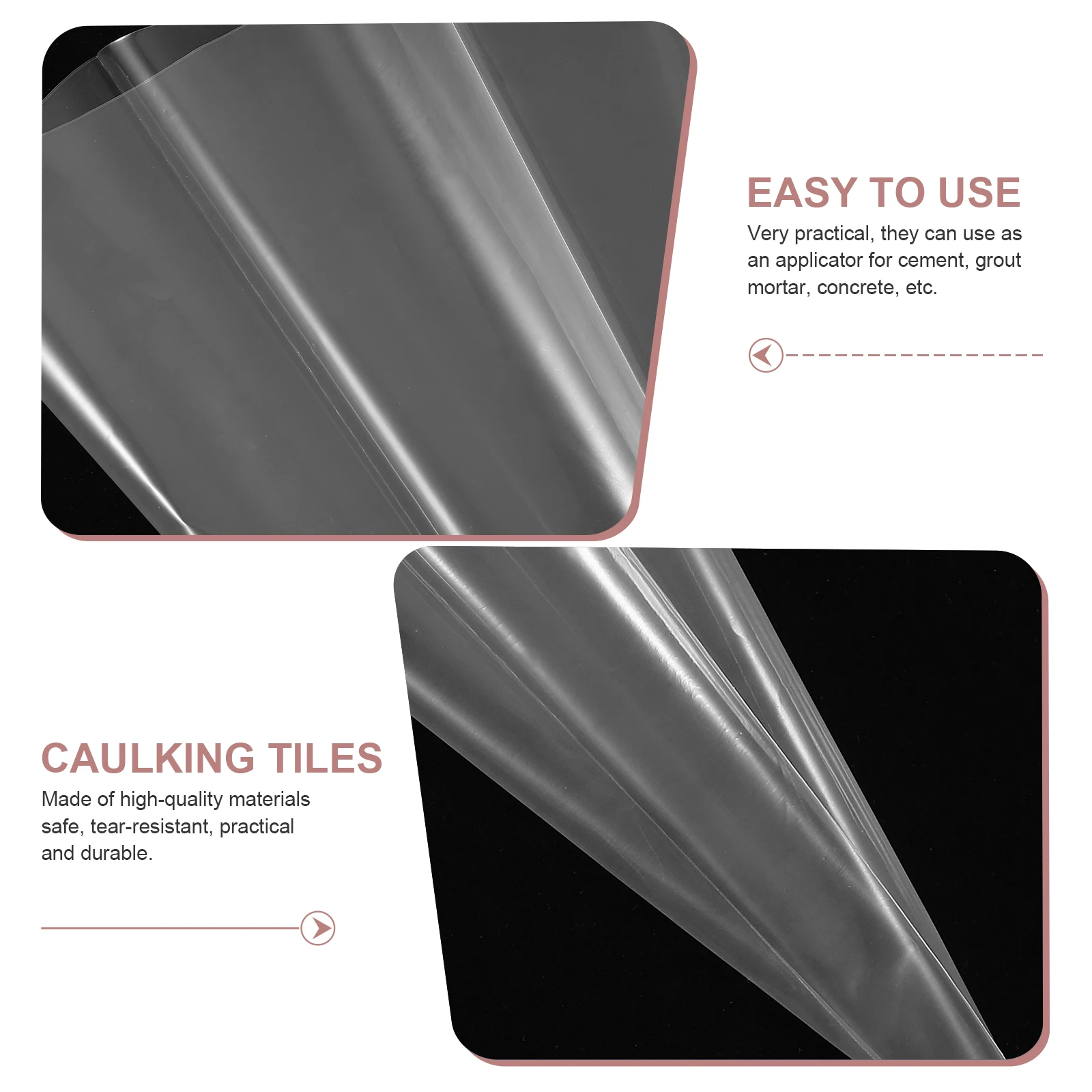 

50pcs Capacity Tile Grout Bags High Quality Tile Grout Bags Tear Resistant Cement Mortar Concrete Sealed Pouch