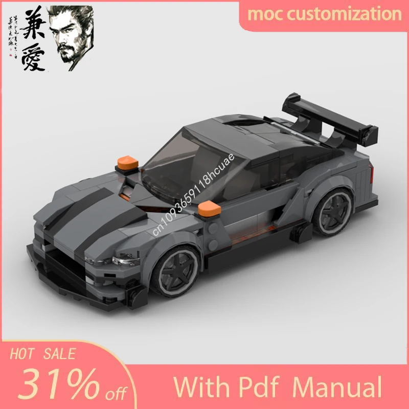 Hot MOC Speed Champions 2024 Audis RS E-tron GT Car Supercar Building Blocks Technique Creative Racing Garage Brick Toys Gift