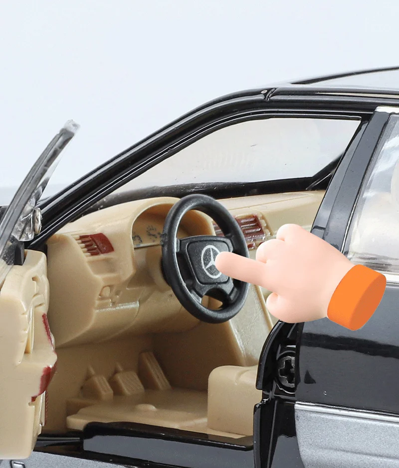 1:24 W140 S320 SEL Street Edition Legierung Oldtimer Modell Druckguss Metall Retro Alte Fahrzeuge Auto Modell Sound Licht Kinder Spielzeug Geschenk – Detail 9