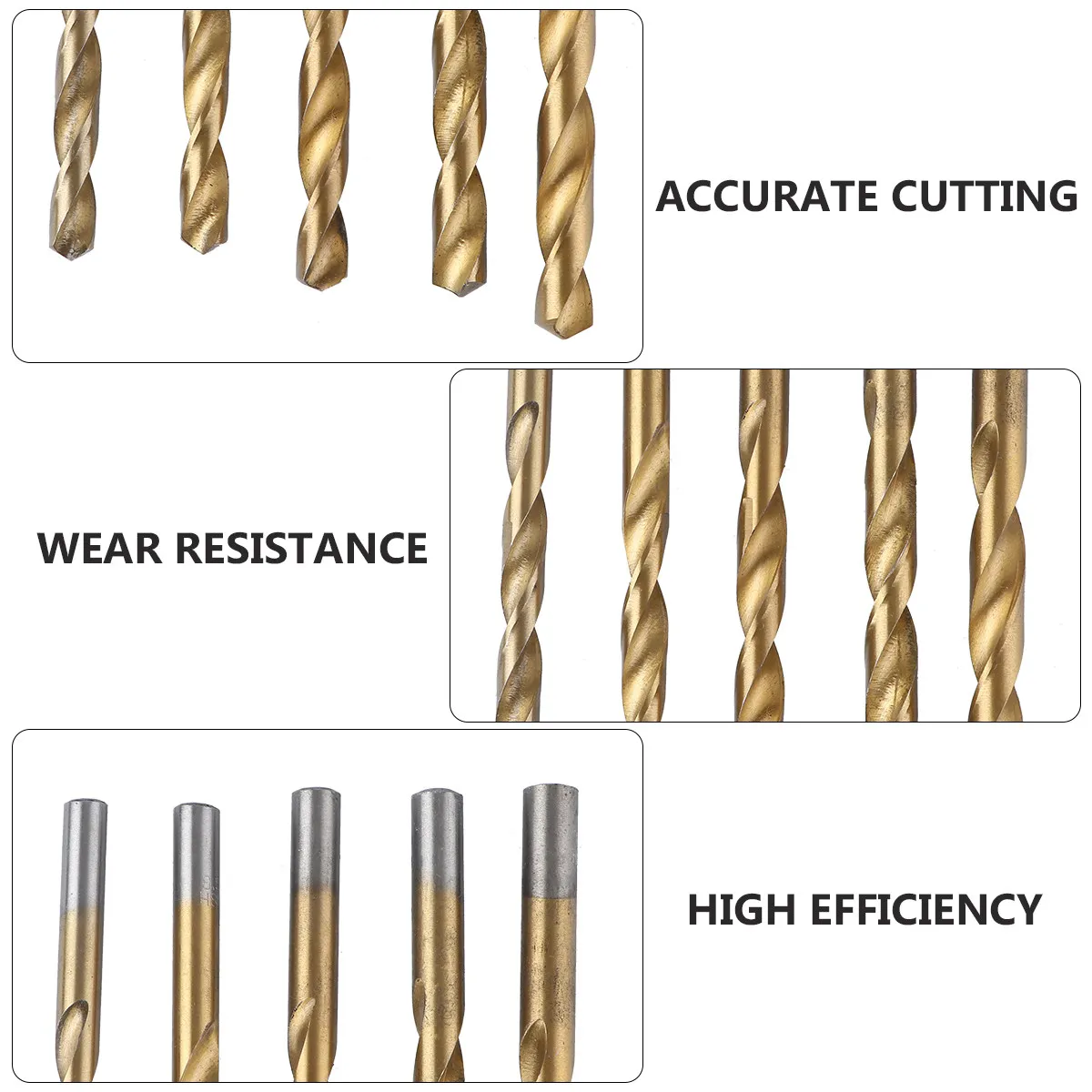 

19Pcs Professional Steel Drill Bits Lightweight Durable High Efficiency Multi Purpose Tool for Metal Wood Plastics Drilling