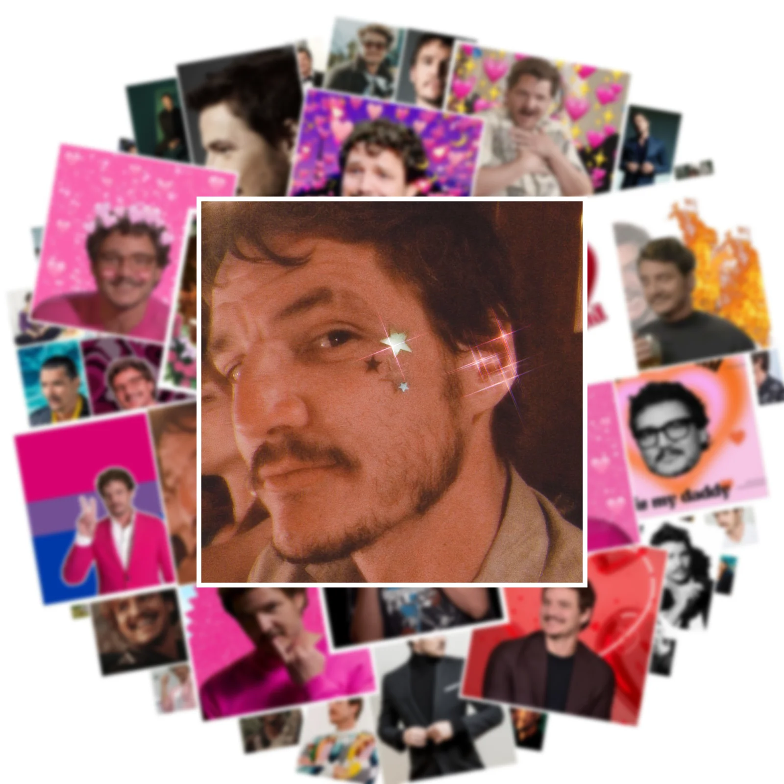 10/30/50PCS Pedro Pascal Movie Star Stickers Catoon Waterproof Graffiti Vinyl Decals Laptop Toy Kid Gifts