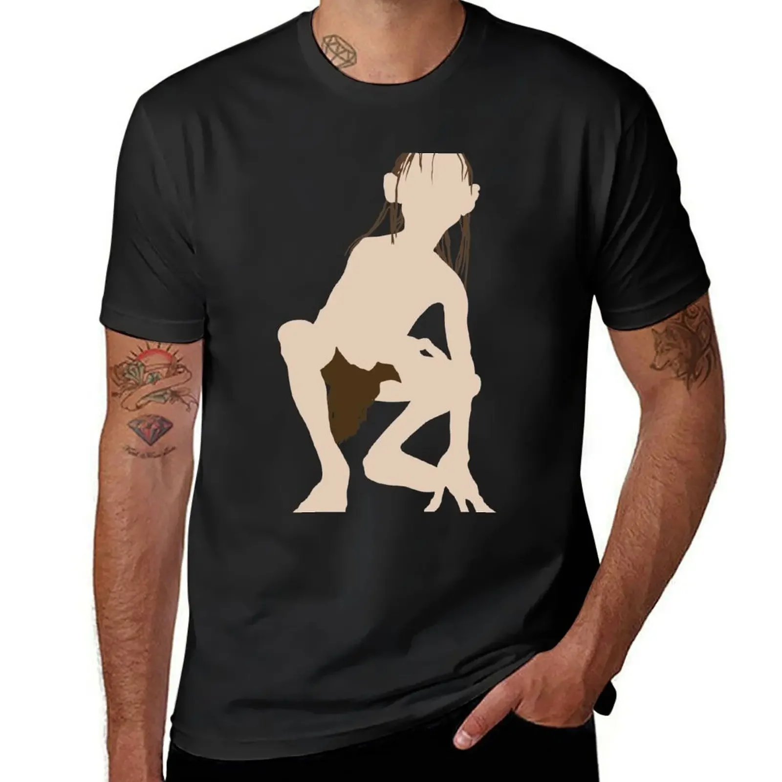 Gollum T-Shirt plain vintage sports fans Men's clothing