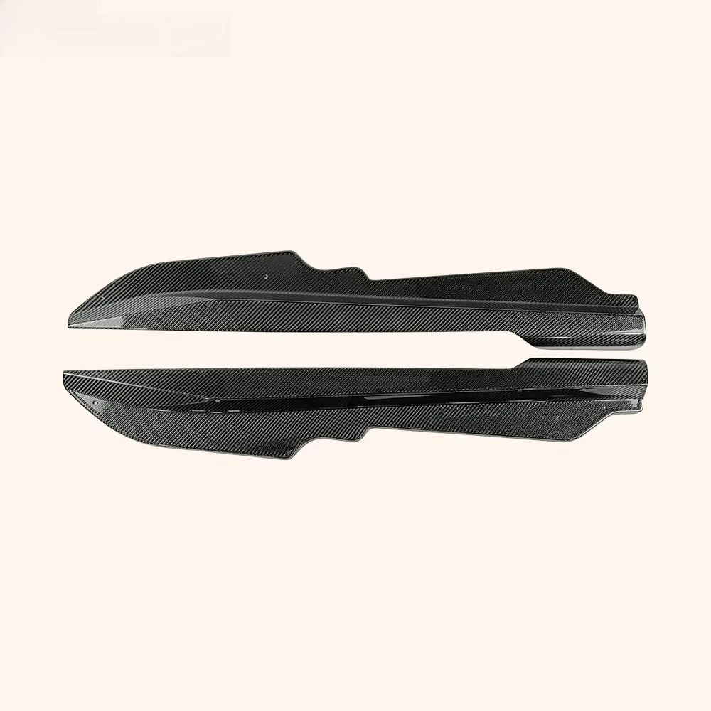 For Corvette C8 20-24 Carbon KZ Style Side Skirts Add on Spat Pair