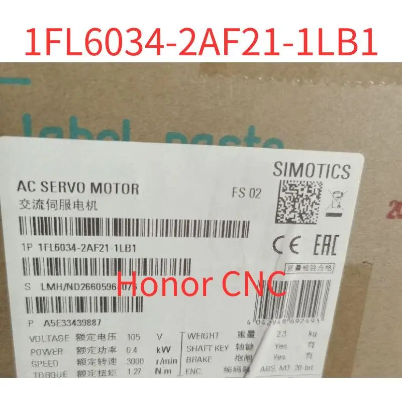 

1FL6034-2AF21-1LB1 Brand New SIMOTICS S-1FL6 Operating voltage 230 V 3 AC PN=0.4 kW