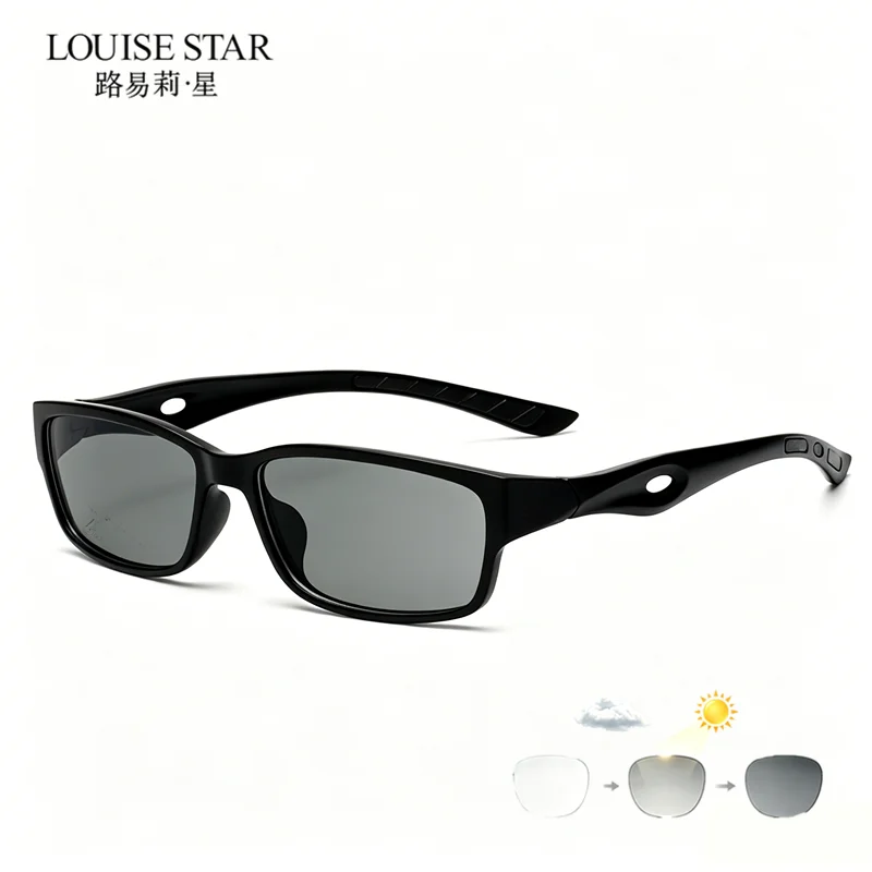 Louise Star Reading Glasses Sports Square Presbyopia Glasses UV resistant, Light sensitive, Color changing Outdoor Reading