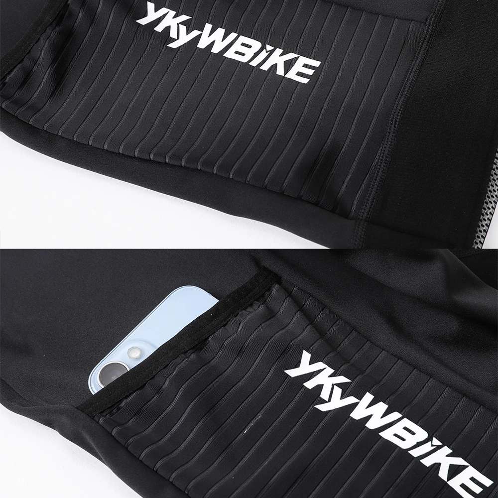 YKYWBIKE 2025 Men's Cycling Shorts 2 Pockets Moisture-wicking Bicycle Summer 6 Hours Riding Padded Shorts Road Bike Shorts