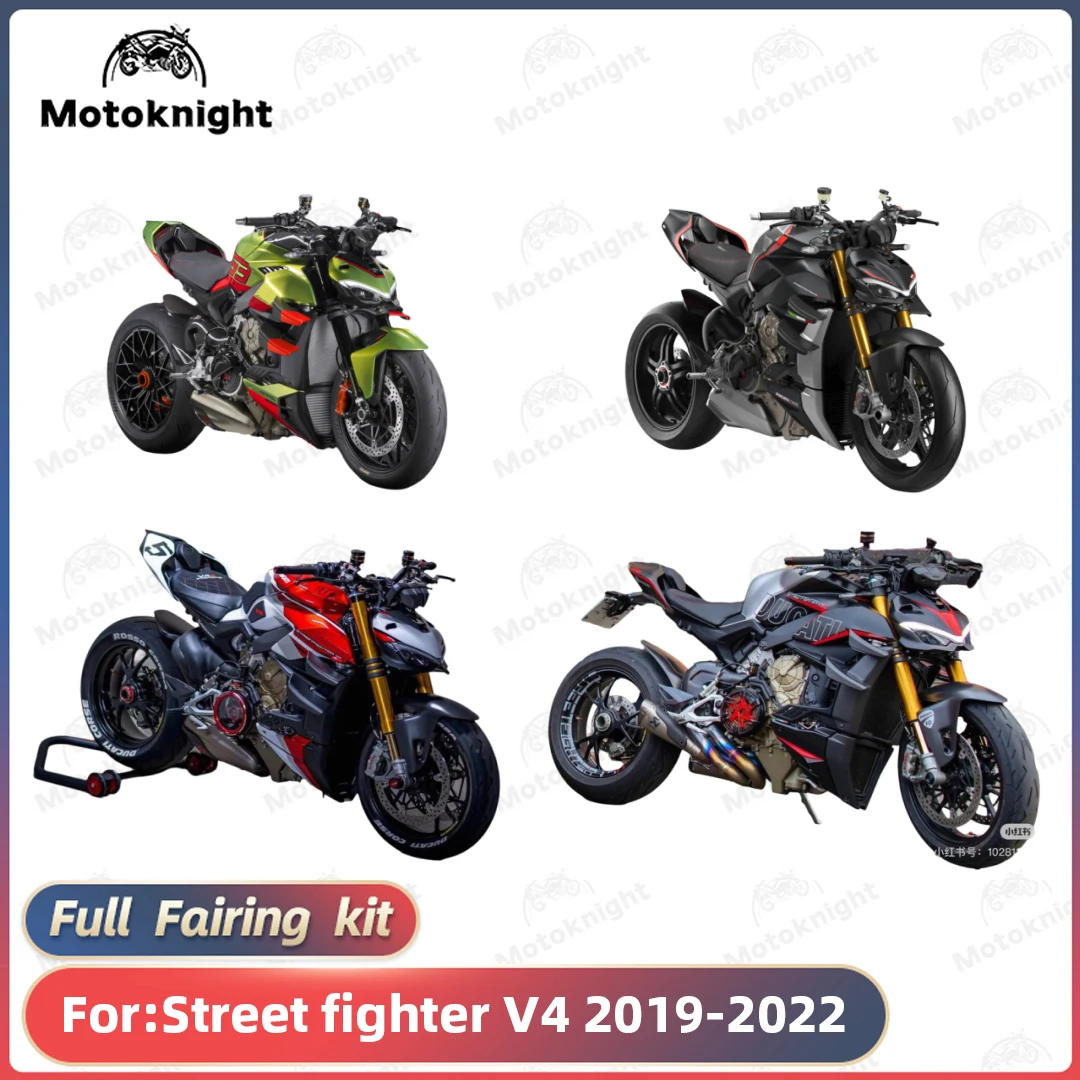 

New ABS Motorcycle Fairing Kit Fit For DUCATI Street fighter V4 2019 2020 2021 2022 Custom Fairings Kit Bodywork Shell