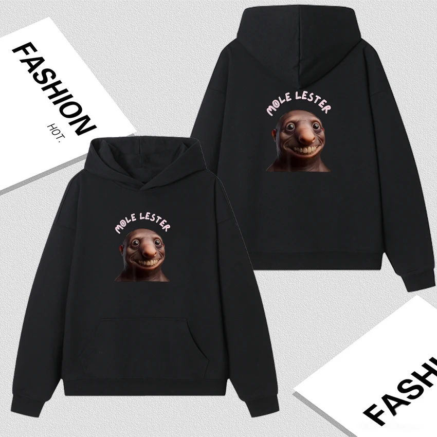 

2026 Hoodie Firm MOLE LESTER Pattern Autumn Winter Sweatshirt for Parties Office Pranks Casual Men Women Loose Fleece Pullovers