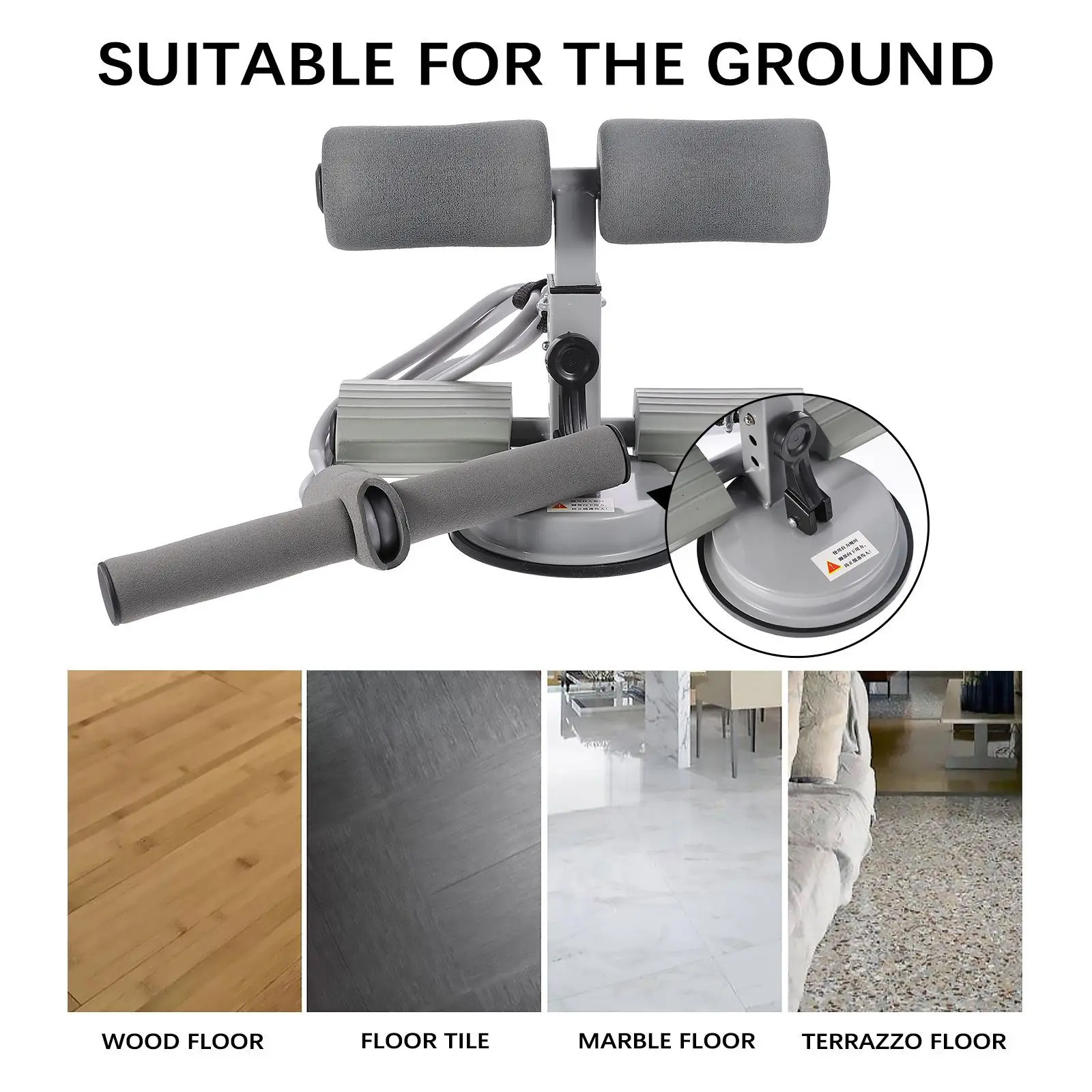 

Floor Push Up Bar Sit-Up Device Abdominal Curl Assist Portable Training Tool for Home and Setup Sit-Up Assist