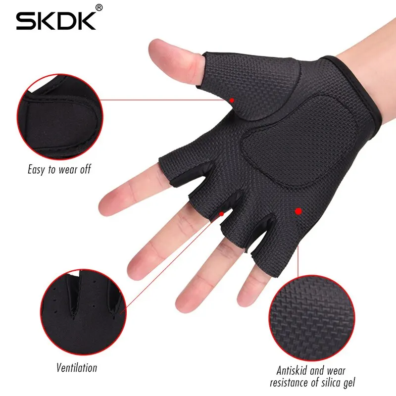 Men and Women Sports Half Finger Gloves Fitness Cycling Gloves Rock Climbing Anti Slip Breathable Hand Protection Gloves