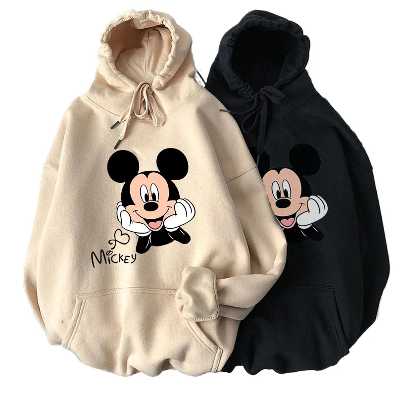 

Disney Cartoon Print Sweatshirt Frauen Lustige Hip Hop Mickey Maus Druck Herbst Und Winter Mode Harajuku Hoodie Clothes