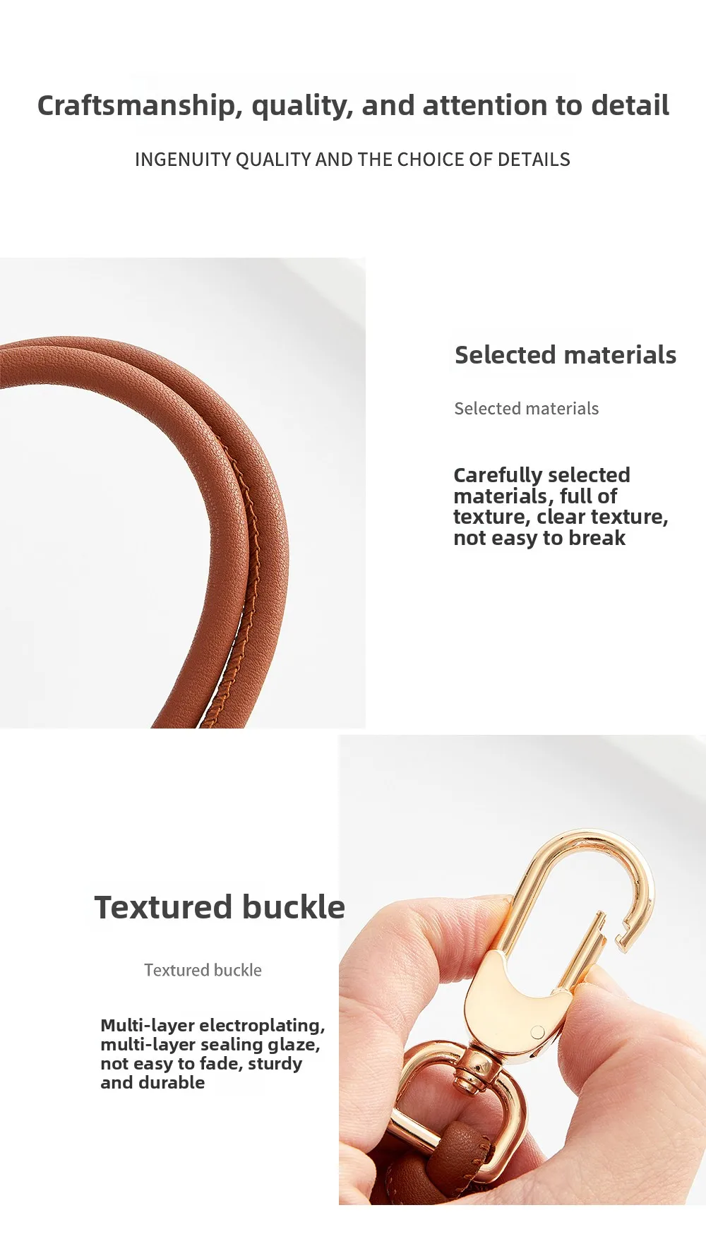 Straw Bag Beaded Shoulder Strap For Longchamp Durable Fashion Gift High-end Good Quality Bag Modification Bag Accessories