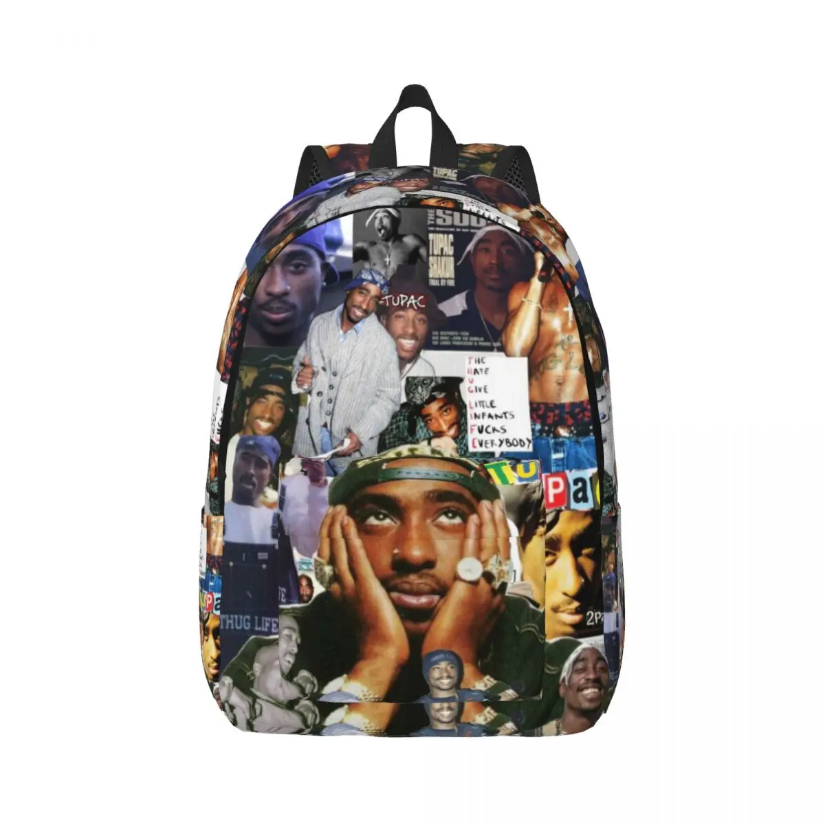 Tupac 2pac Student School Bookbag Canvas Daypack Elementary High College Travel Bags