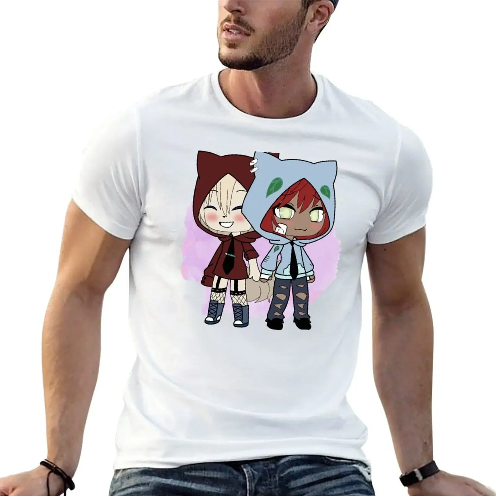 Gacha Life Couple - Koko-chan and Yu-kun T-Shirt anime t shirts plus sizes t shirt for men