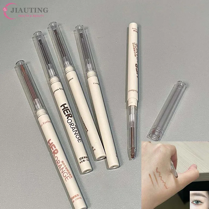 HERORANGE Eyeliner Gel Stift 5 Farben Langanhaltend Wasserfest Gel Eyeliner Latte Coffee Mate Seidenraupen-Eyeliner Stift Make-up