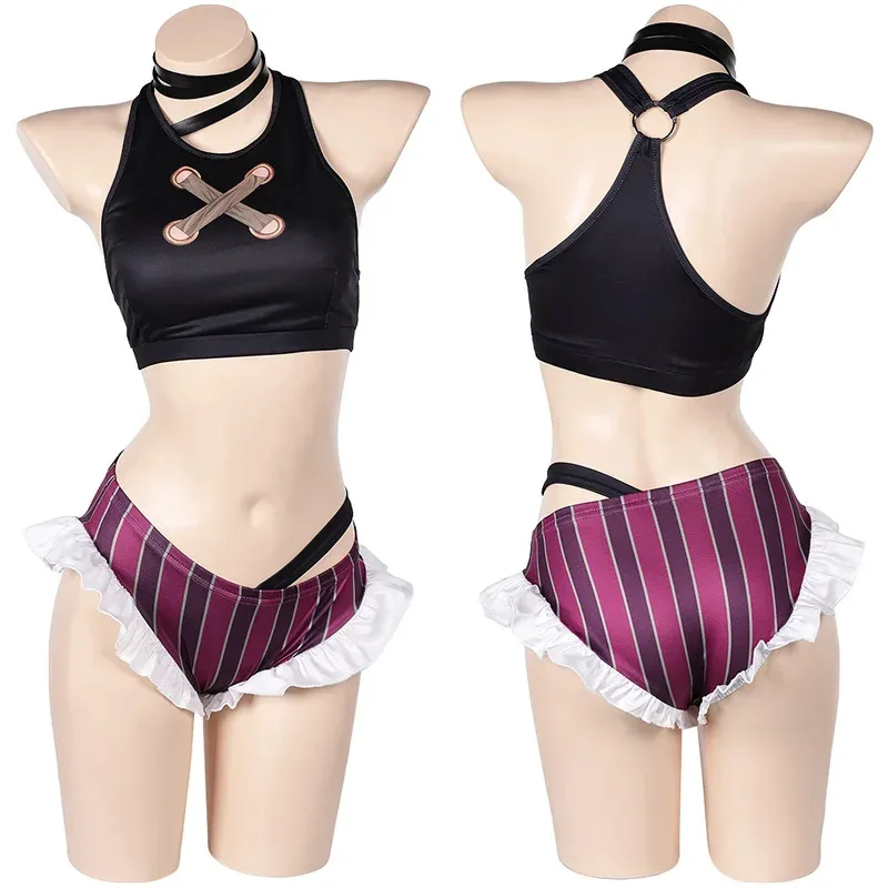 Arcane Jinx Cosplay Tattoo Shirt Costume for Women Clothes Game Disguise Jinx Jacket Roleplay Outfits Halloween Carnival Suit