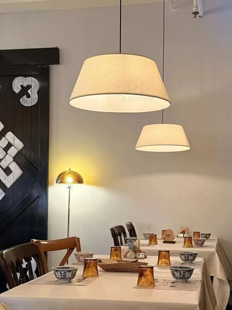 

2026 GEW ваби-саби, люстра из скандинавской ткани, ручная вязка, абажур, подвесной светильник для ресторана, книжного магазина, спальни, домашний декор