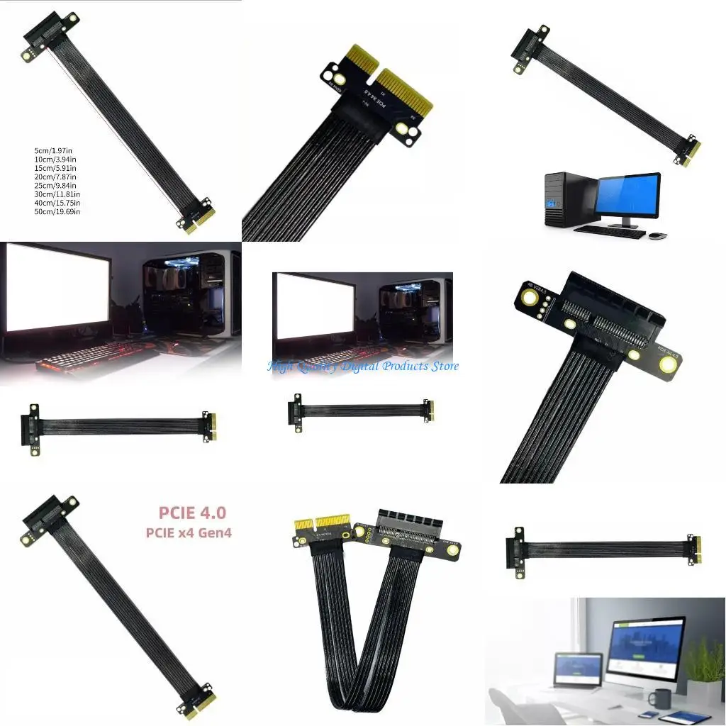 

U2JE PCIE 4X Удлинитель быстрая скорость кабель Золотой пластины Cable Cable Gen4.